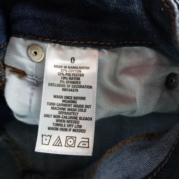 Aeropostale Jeans Womens 0 High Rise Curvy Jegging Dark Wash Blue Denim - Picture 9 of 14